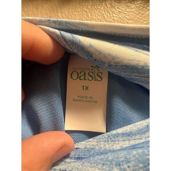 Outdoor Oasis Blue Marble Medium Coverage Swimsuit Bottom Woman’s 1X NEW - Picture 6 of 10